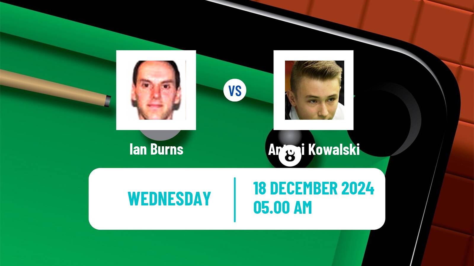 Snooker German Masters Ian Burns - Antoni Kowalski