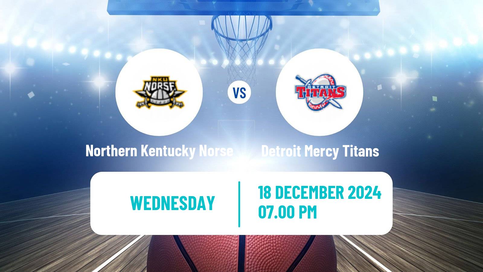 Basketball NCAA College Basketball Northern Kentucky Norse - Detroit Mercy Titans