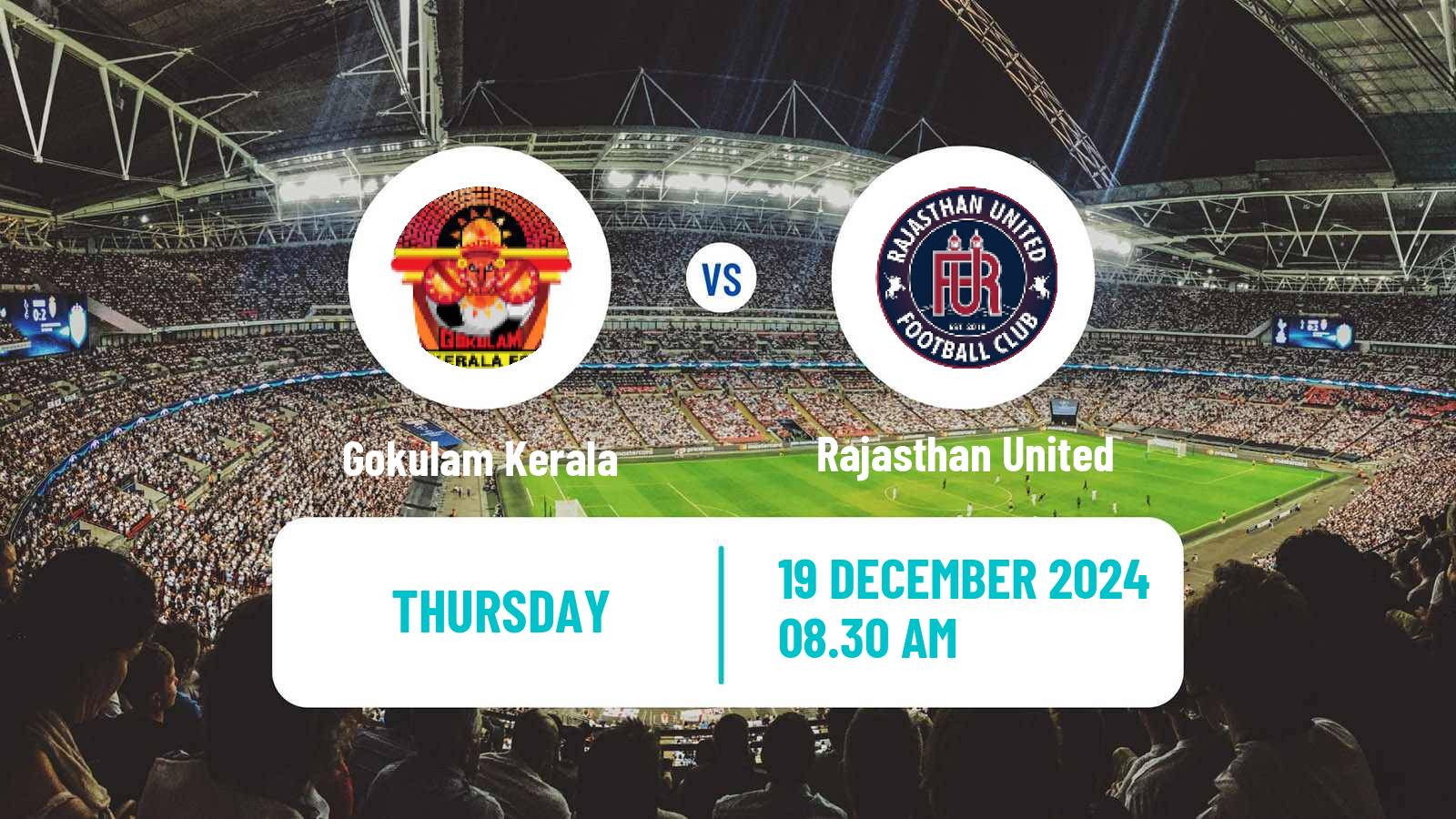 Soccer Indian I-League Gokulam Kerala - Rajasthan United