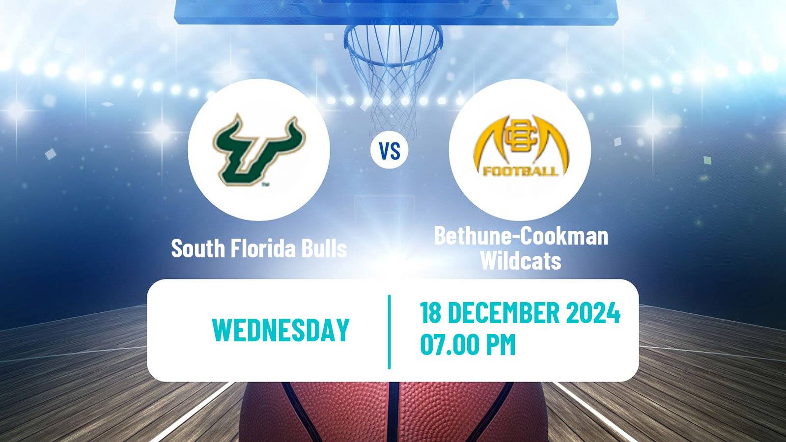 Basketball NCAA College Basketball South Florida Bulls - Bethune-Cookman Wildcats