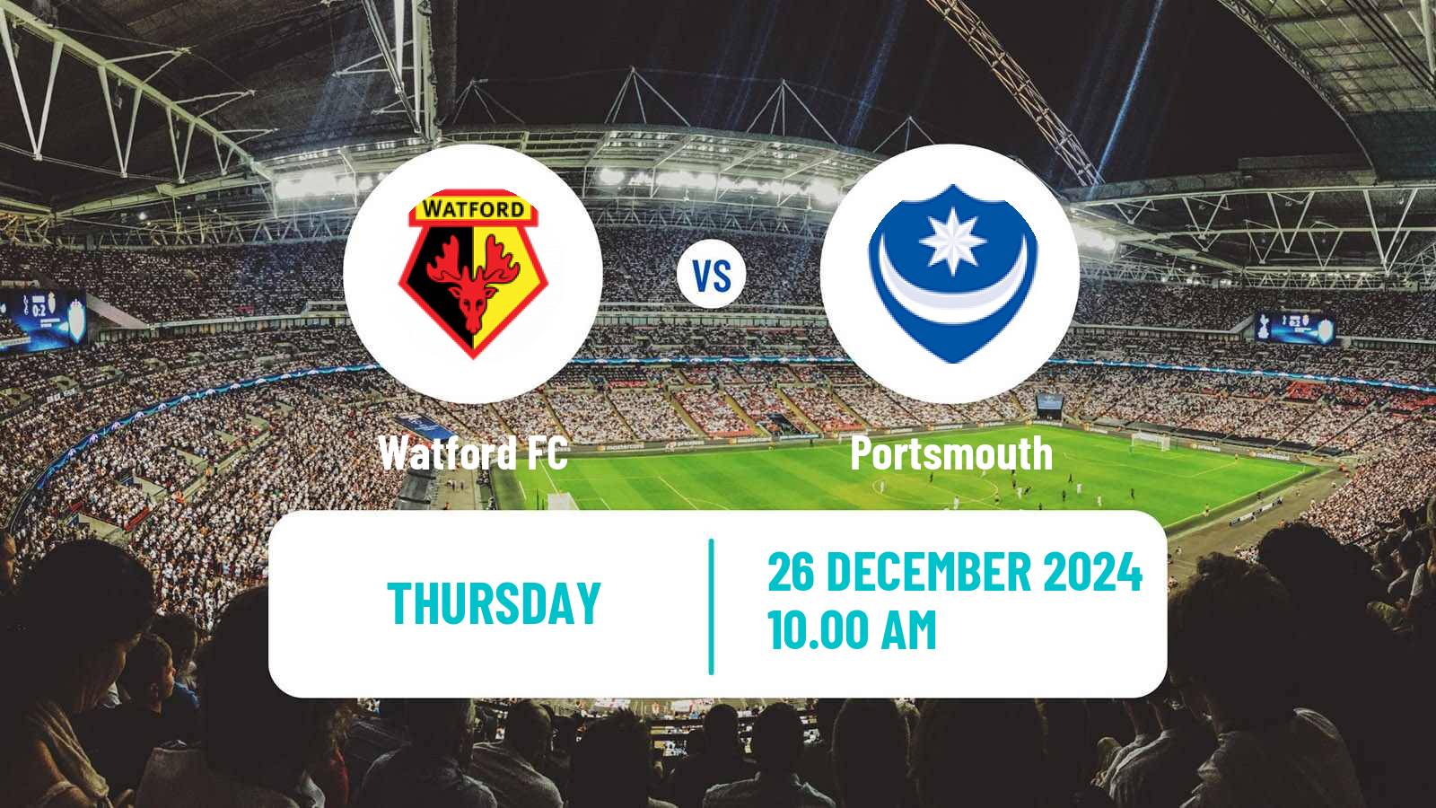 Soccer English League Championship Watford - Portsmouth