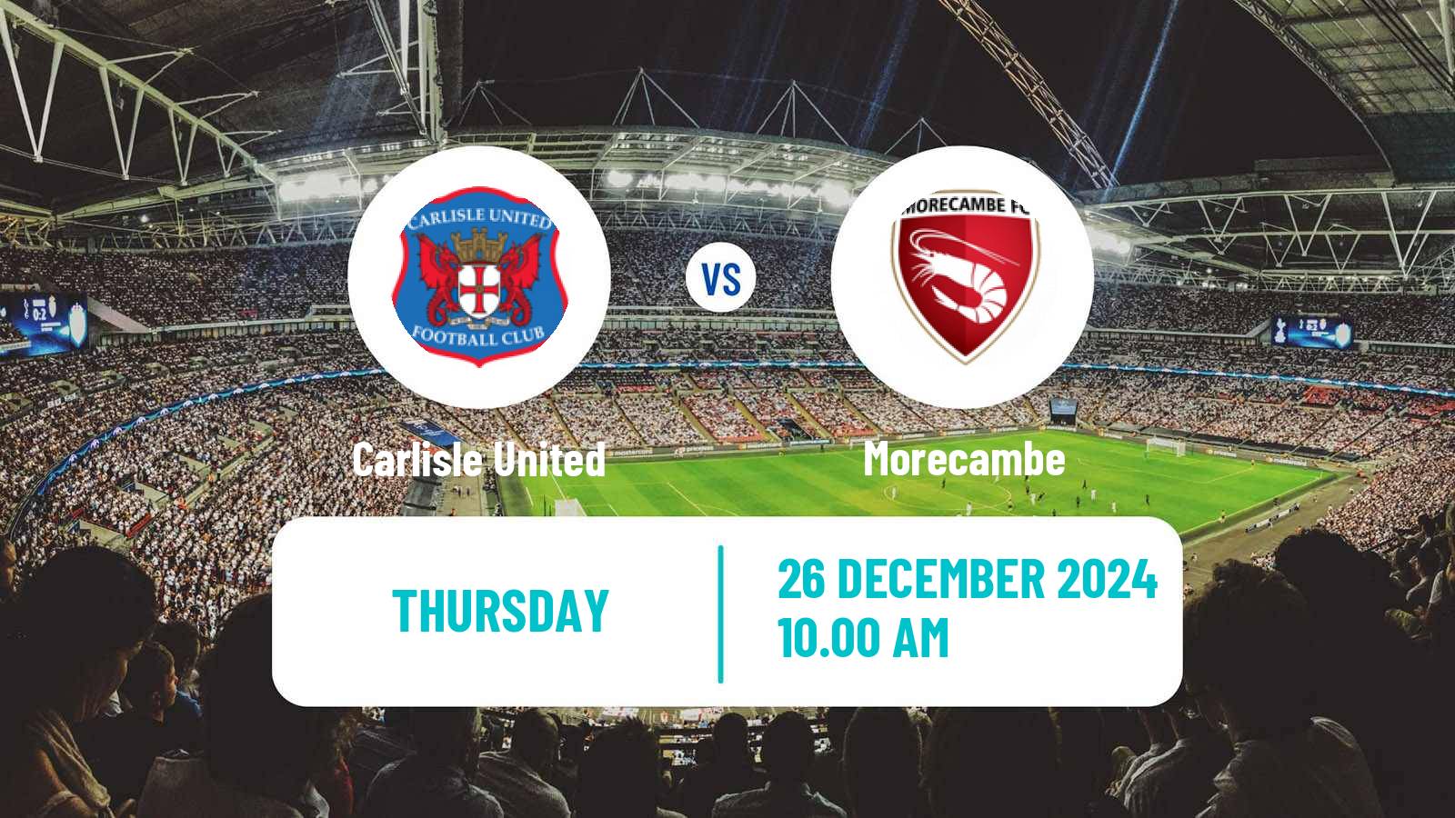 Soccer English League Two Carlisle United - Morecambe