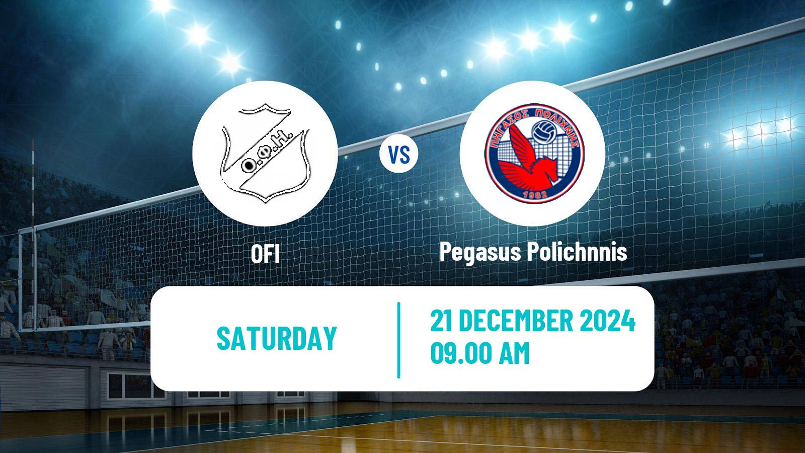 Volleyball Greek A1 Ethniki Volleyball OFI - Pegasus Polichnnis