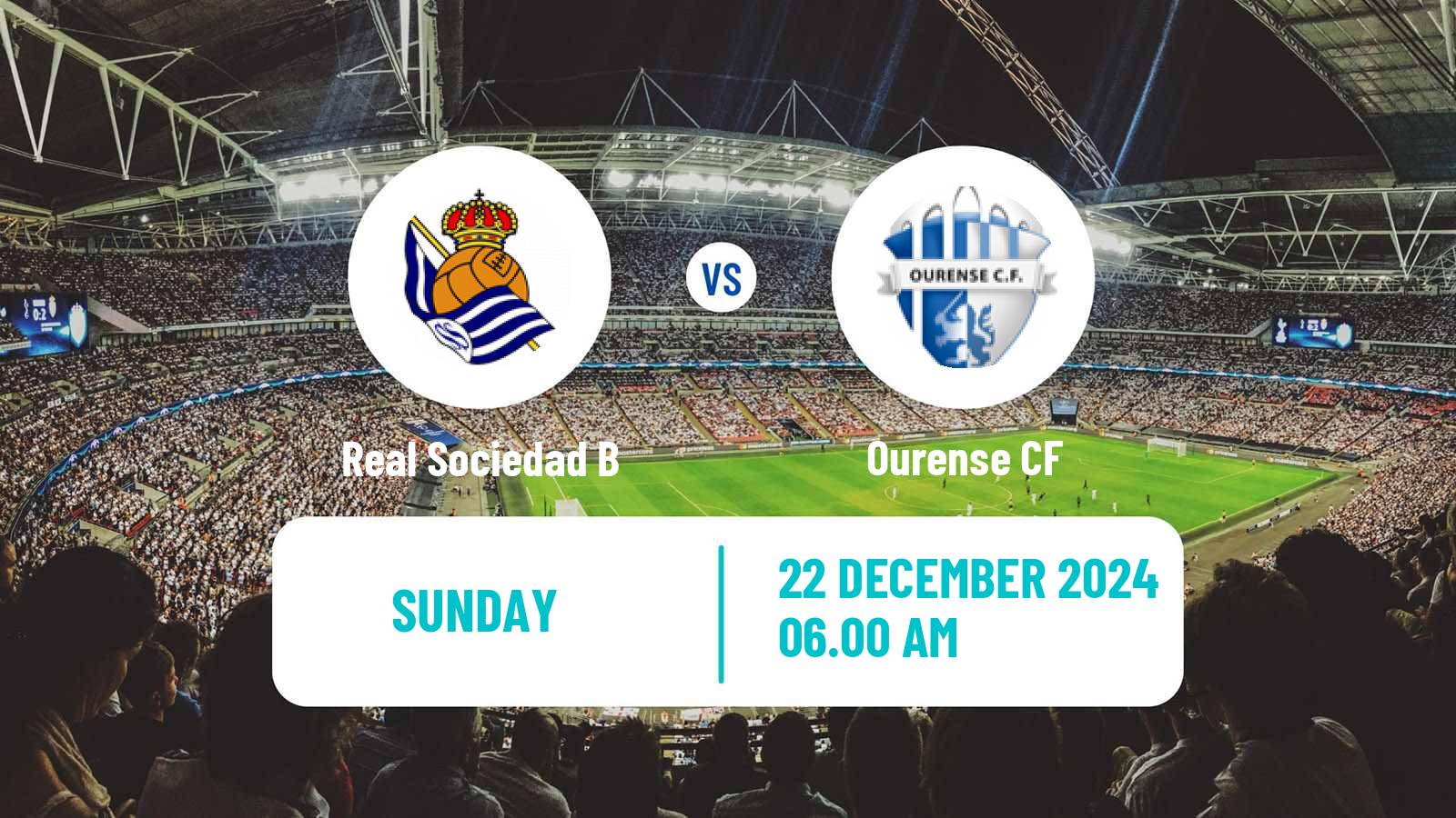 Soccer Spanish Primera RFEF Group 1 Real Sociedad B - Ourense CF