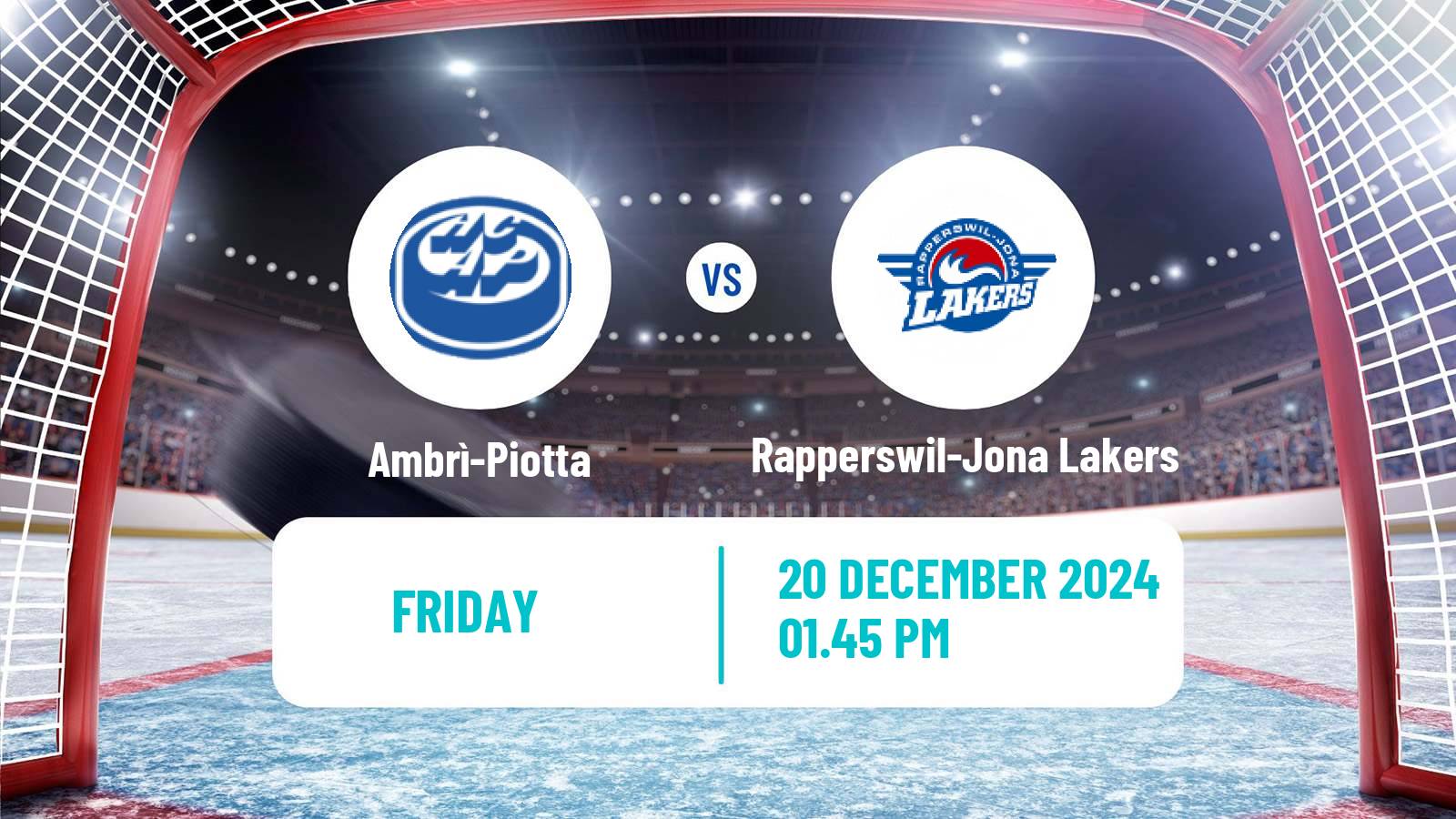 Hockey Swiss National League Hockey Ambrì-Piotta - Rapperswil-Jona Lakers