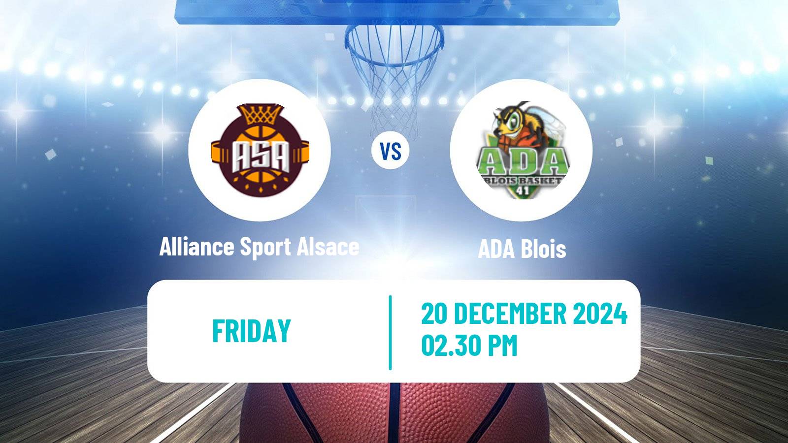 Basketball French LNB Pro B Alliance Sport Alsace - ADA Blois