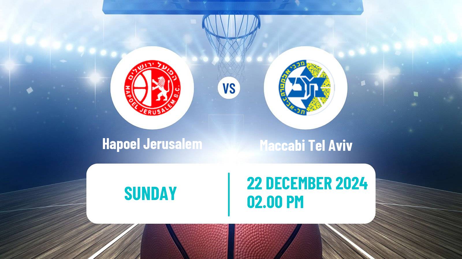 Basketball Israeli Basketball Super League Hapoel Jerusalem - Maccabi Tel Aviv