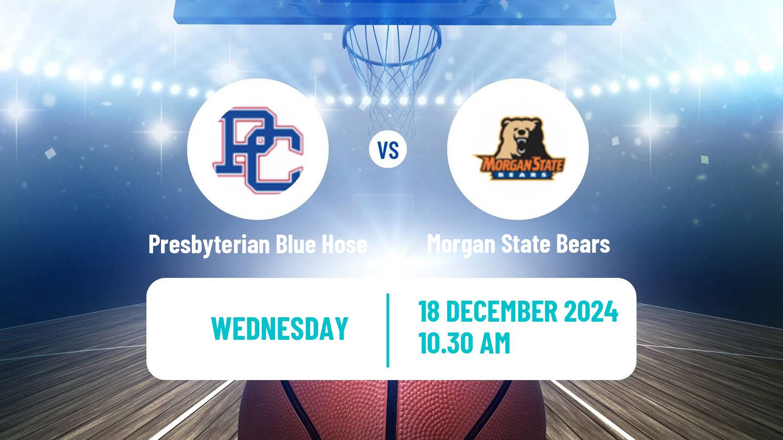 Basketball NCAA College Basketball Women Presbyterian Blue Hose - Morgan State Bears