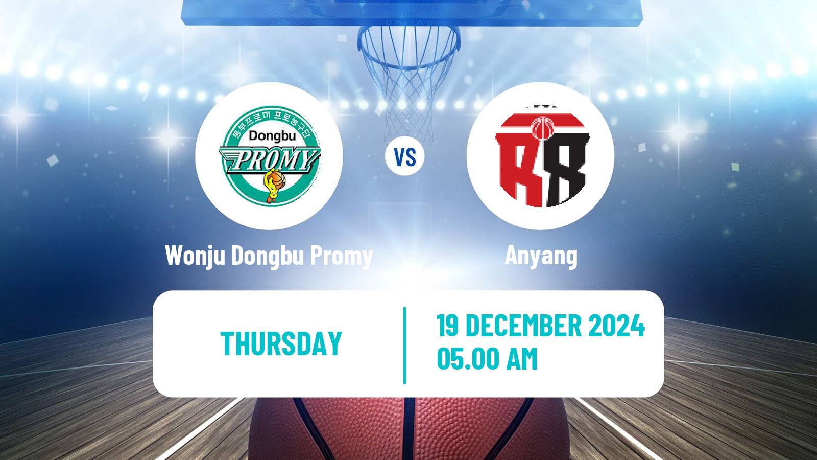 Basketball KBL Wonju Dongbu Promy - Anyang