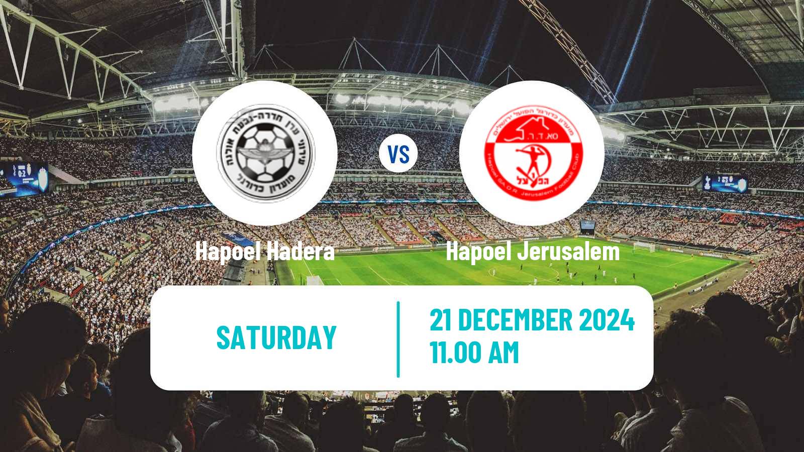 Soccer Israeli Ligat haAl Hapoel Hadera - Hapoel Jerusalem