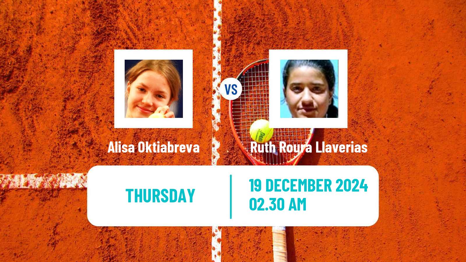 Tennis ITF W15 Antalya 21 Women Alisa Oktiabreva - Ruth Roura Llaverias