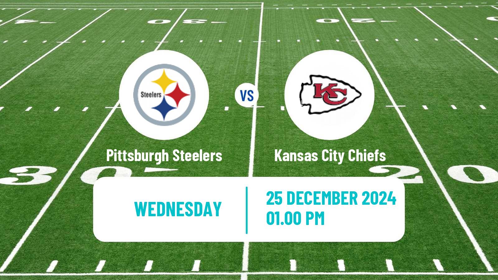 American football NFL Pittsburgh Steelers - Kansas City Chiefs