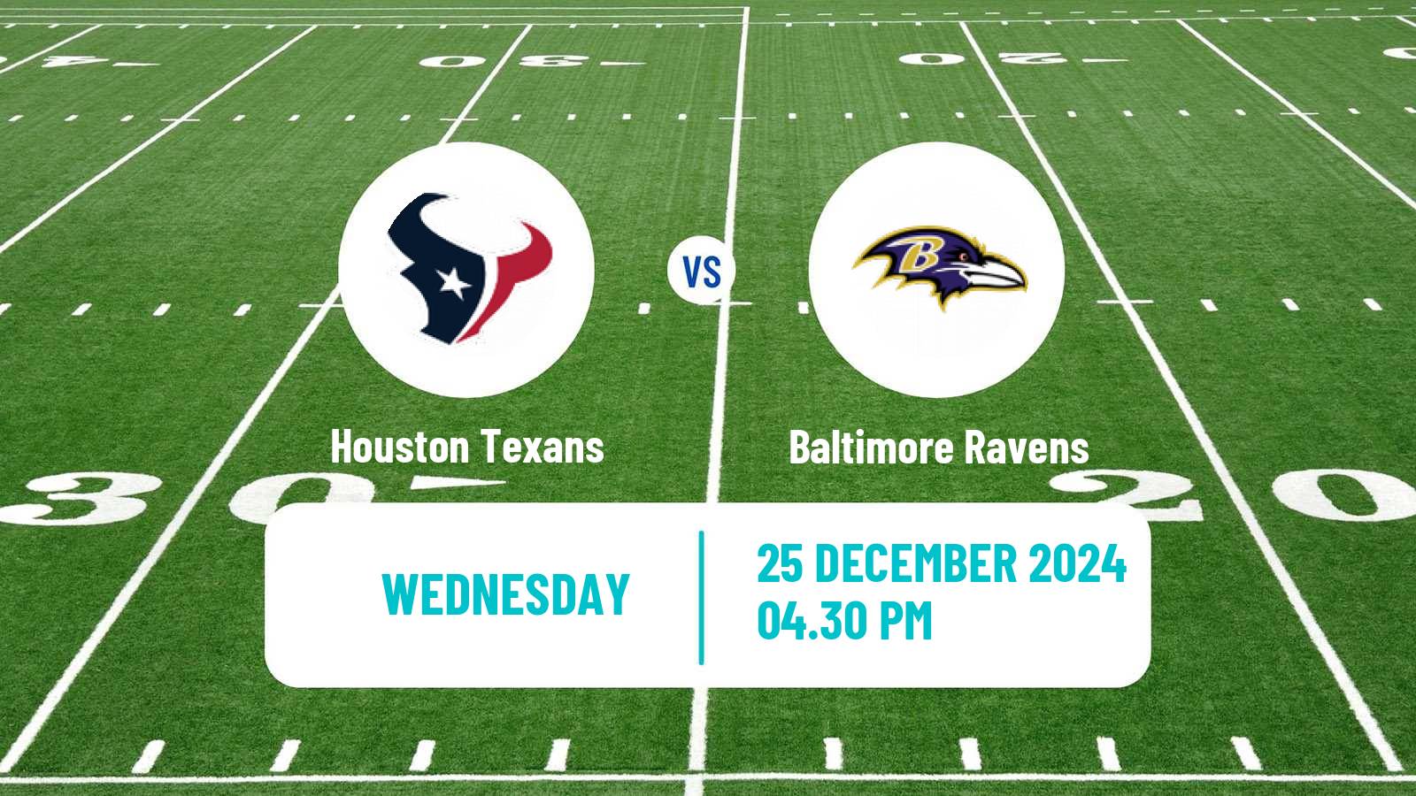 American football NFL Houston Texans - Baltimore Ravens