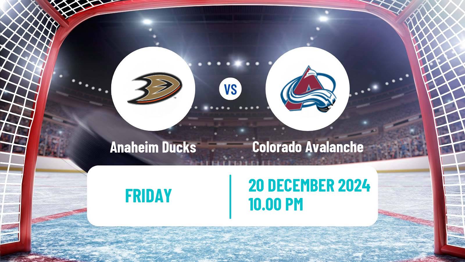 Hockey NHL Anaheim Ducks - Colorado Avalanche