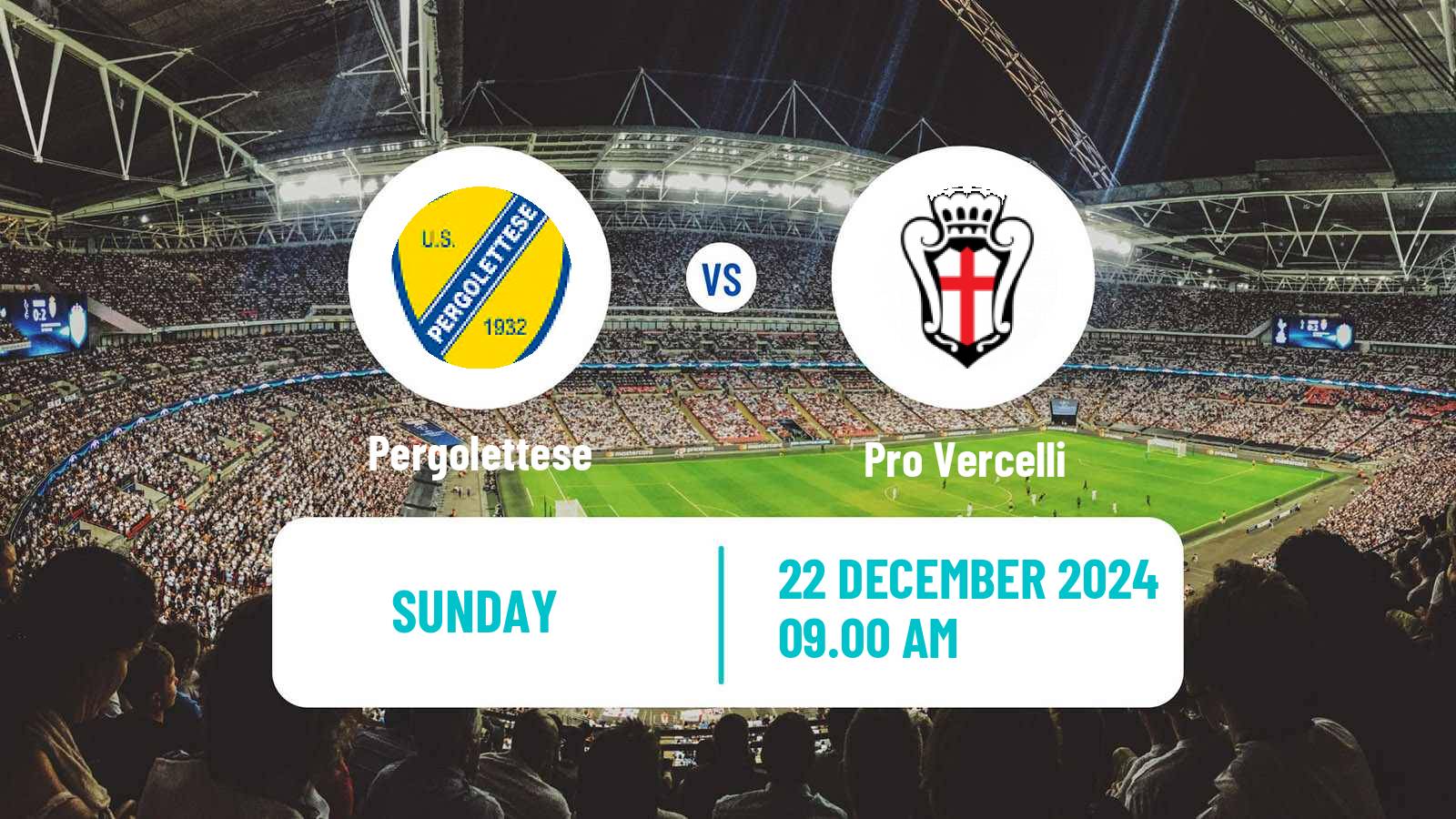 Soccer Italian Serie C Group A Pergolettese - Pro Vercelli