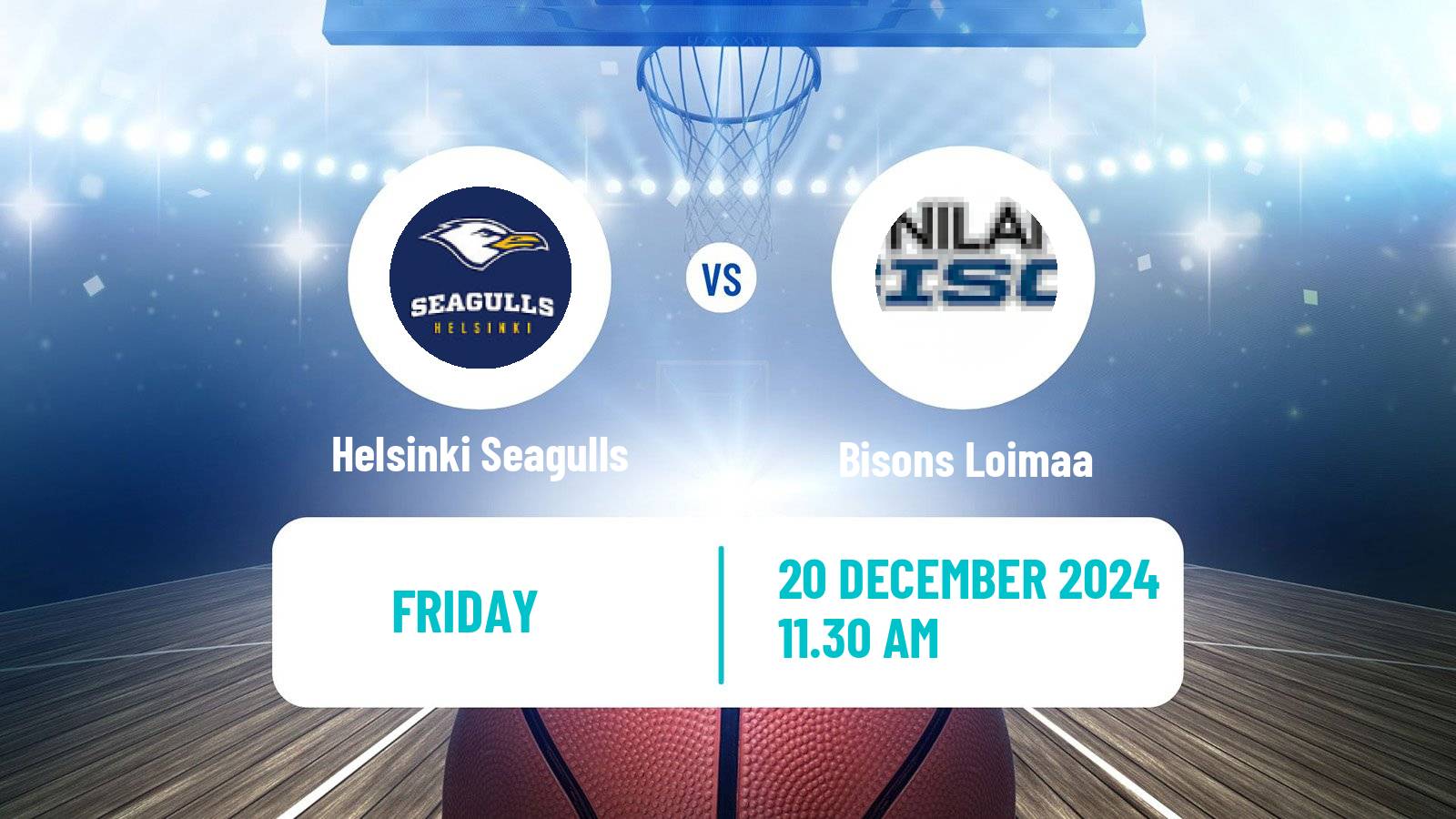 Basketball Finnish Korisliiga Helsinki Seagulls - Bisons Loimaa