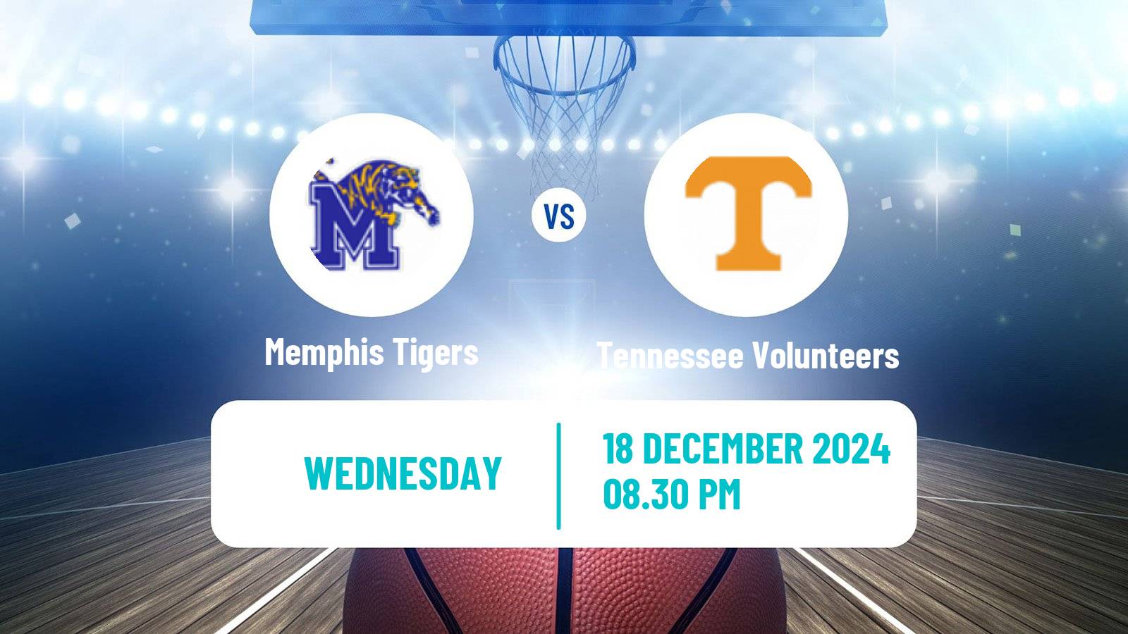 Basketball NCAA College Basketball Women Memphis Tigers - Tennessee Volunteers