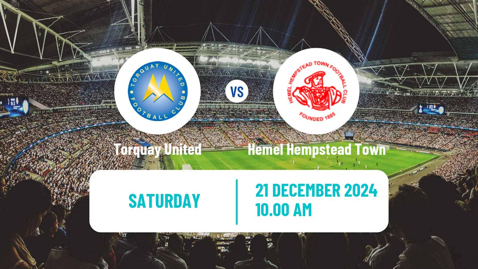 Soccer English National League South Torquay United - Hemel Hempstead Town