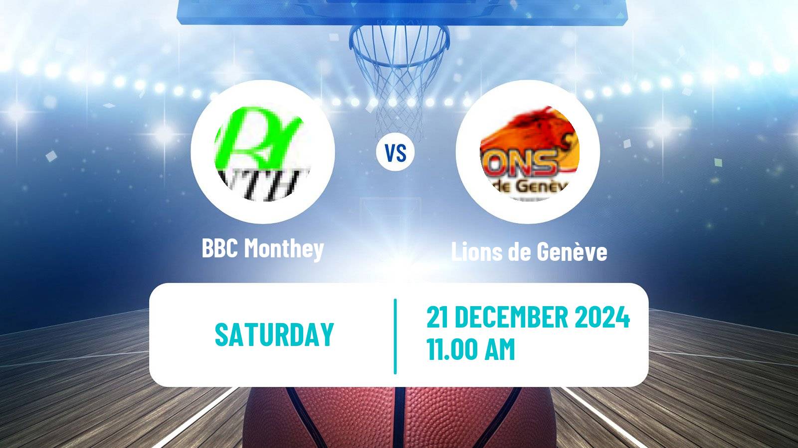 Basketball Swiss SB League Basketball Monthey - Lions de Genève