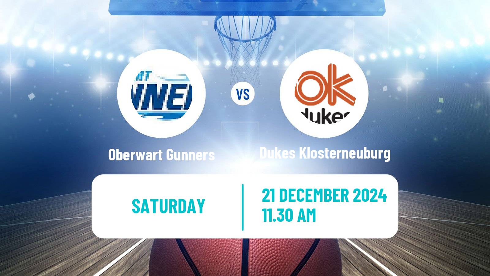 Basketball Austrian Superliga Basketball Oberwart Gunners - Dukes Klosterneuburg