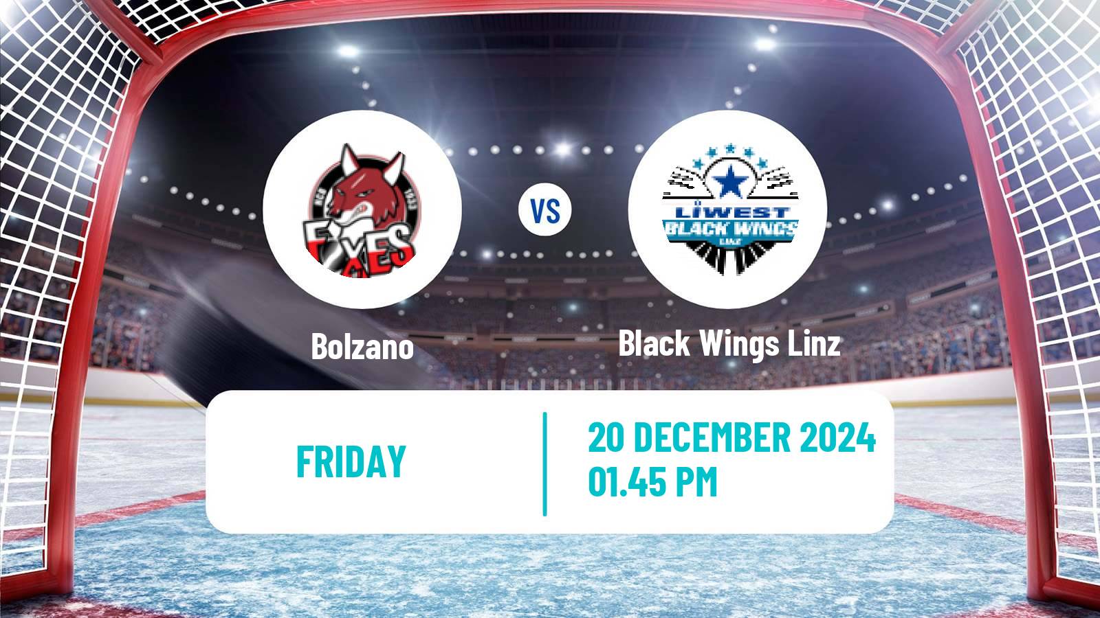 Hockey Austrian Ice Hockey League Bolzano - Black Wings Linz