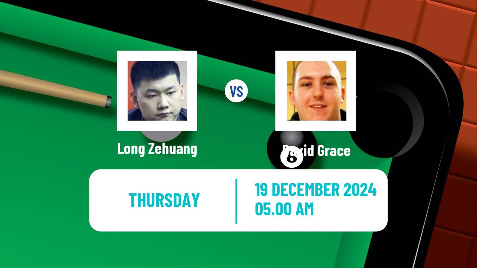 Snooker German Masters Long Zehuang - David Grace