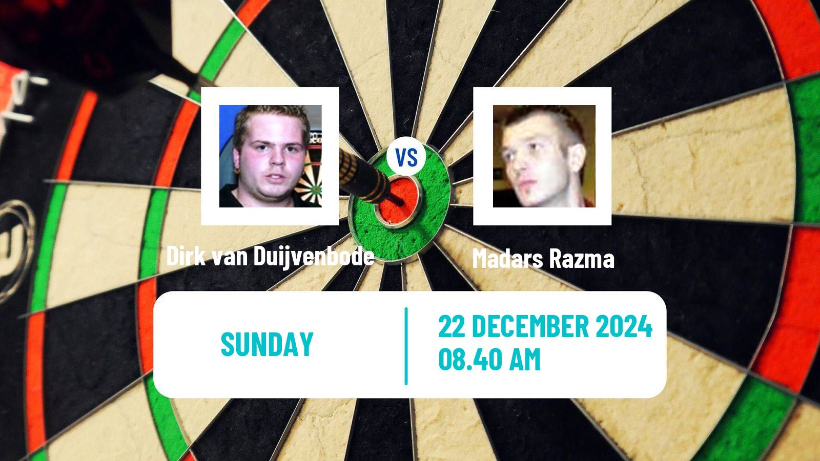 Darts PDC World Championship Dirk van Duijvenbode - Madars Razma