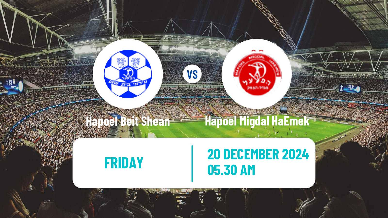 Soccer Israeli Liga Alef North Hapoel Beit Shean - Hapoel Migdal HaEmek