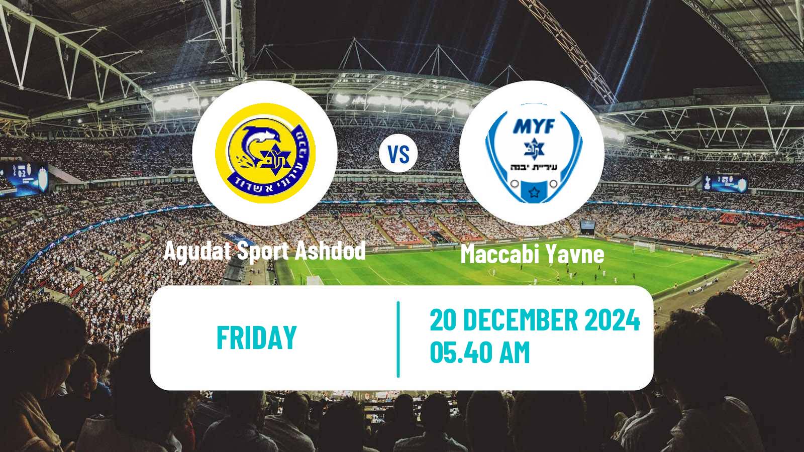 Soccer Israeli Liga Alef South Agudat Sport Ashdod - Maccabi Yavne