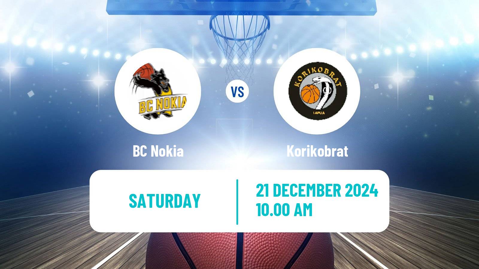 Basketball Finnish Korisliiga BC Nokia - Korikobrat