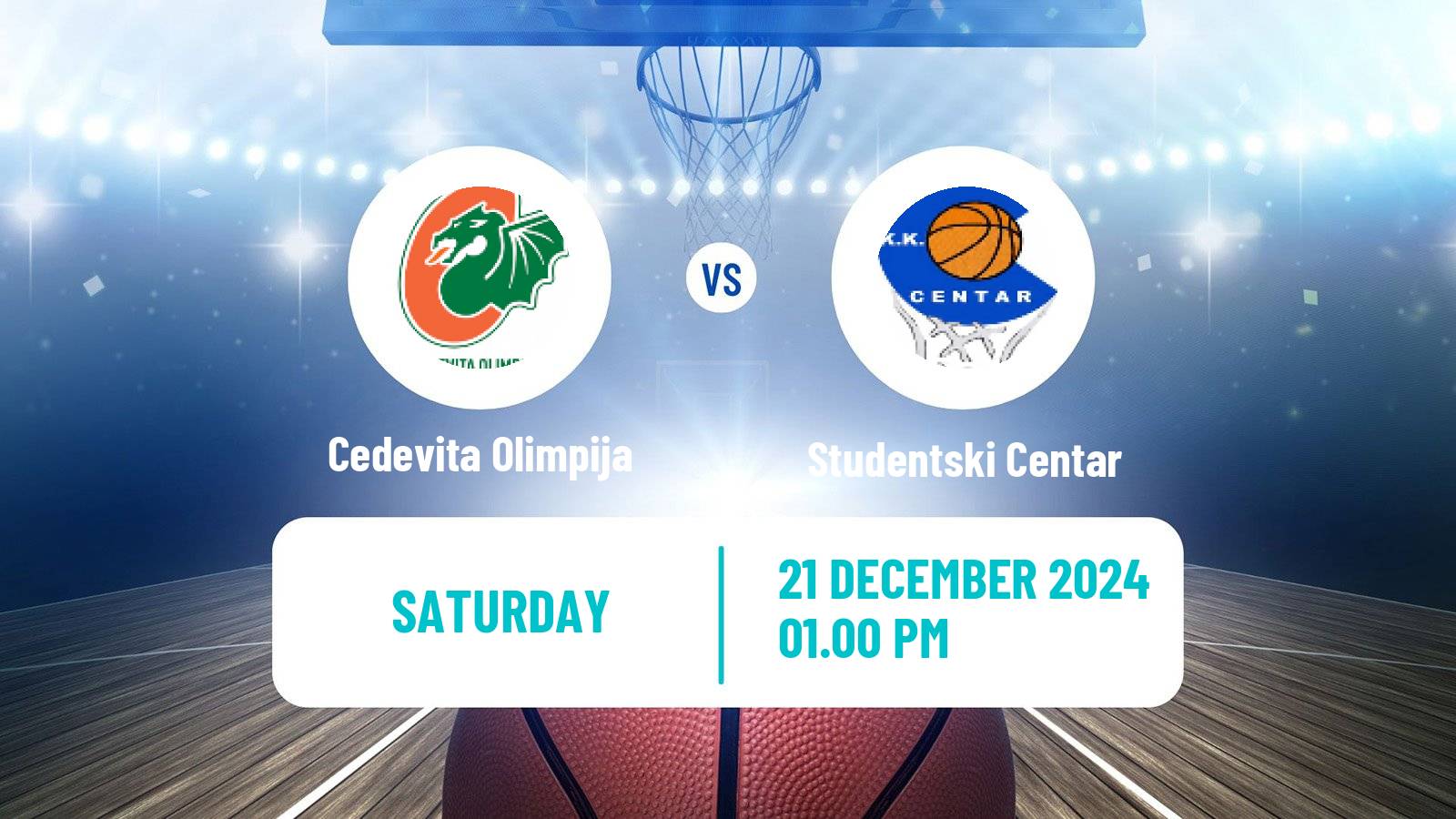 Basketball Adriatic League Cedevita Olimpija - Studentski Centar