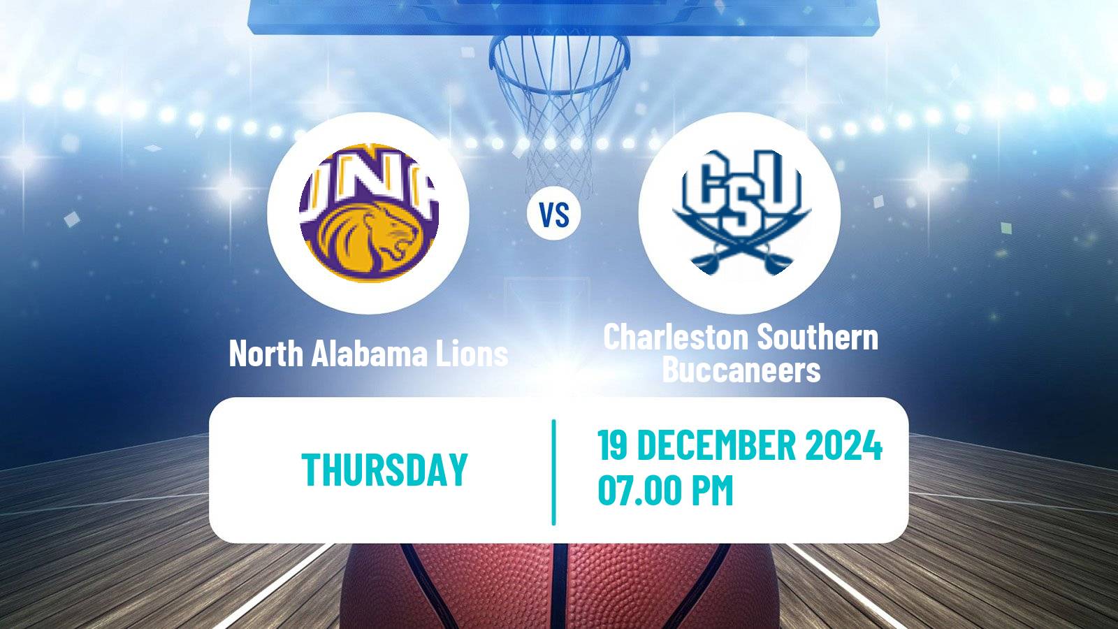 Basketball NCAA College Basketball North Alabama Lions - Charleston Southern Buccaneers