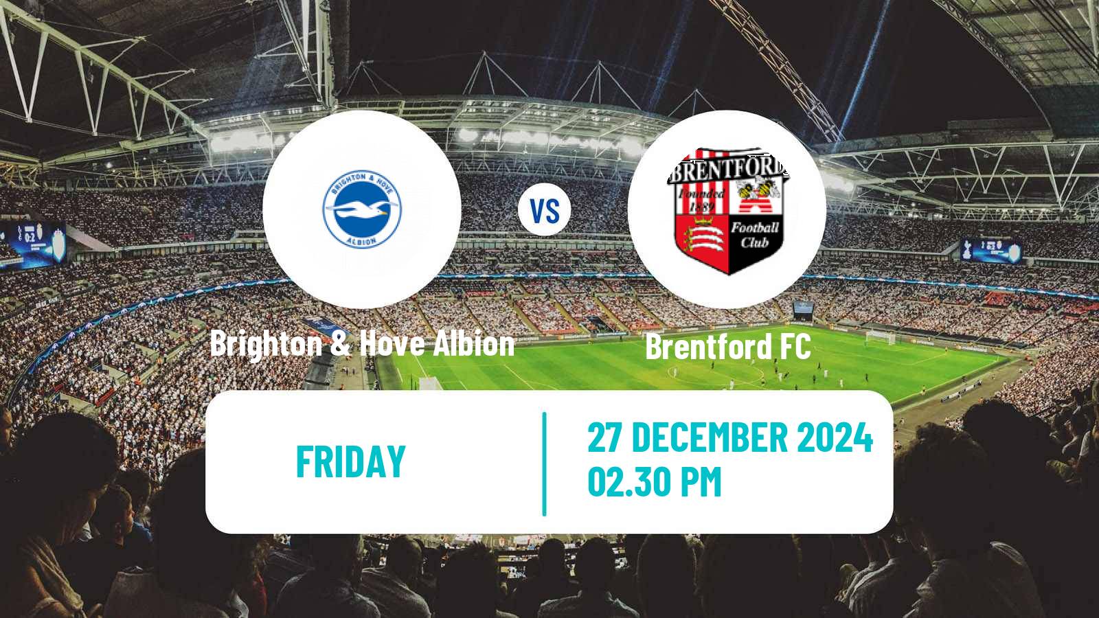 Soccer English Premier League Brighton & Hove Albion - Brentford