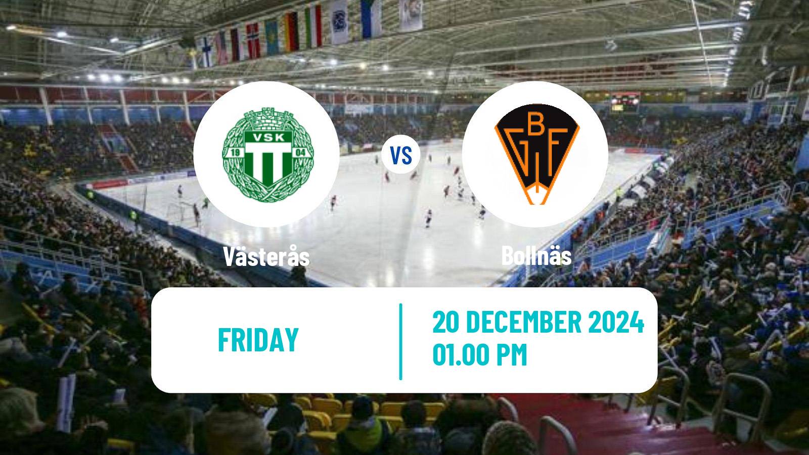 Bandy Swedish Elitserien Bandy Västerås - Bollnäs