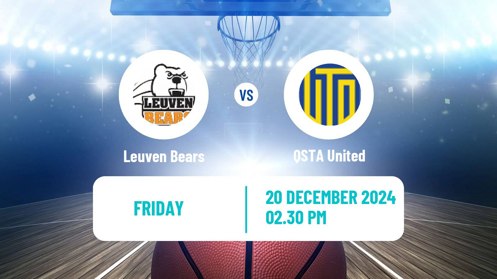 Basketball BNXT League Leuven Bears - QSTA United