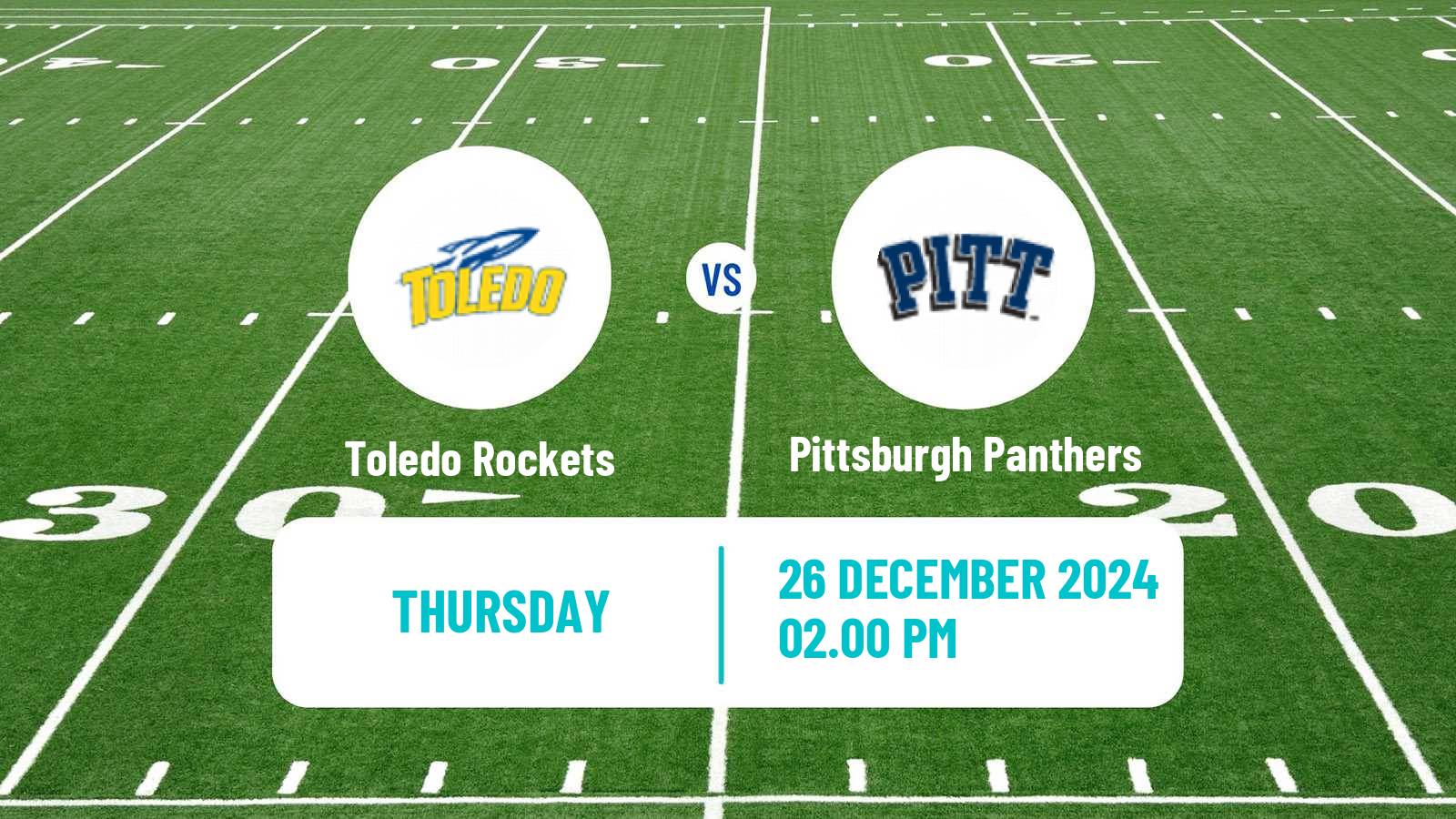 American football NCAA College Football Toledo Rockets - Pittsburgh Panthers