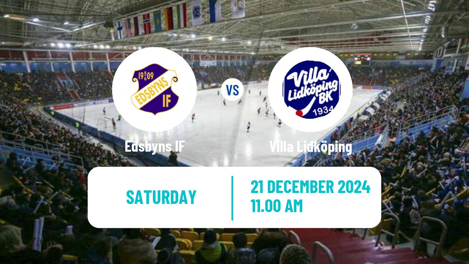 Bandy Swedish Elitserien Bandy Edsbyns IF - Villa Lidköping