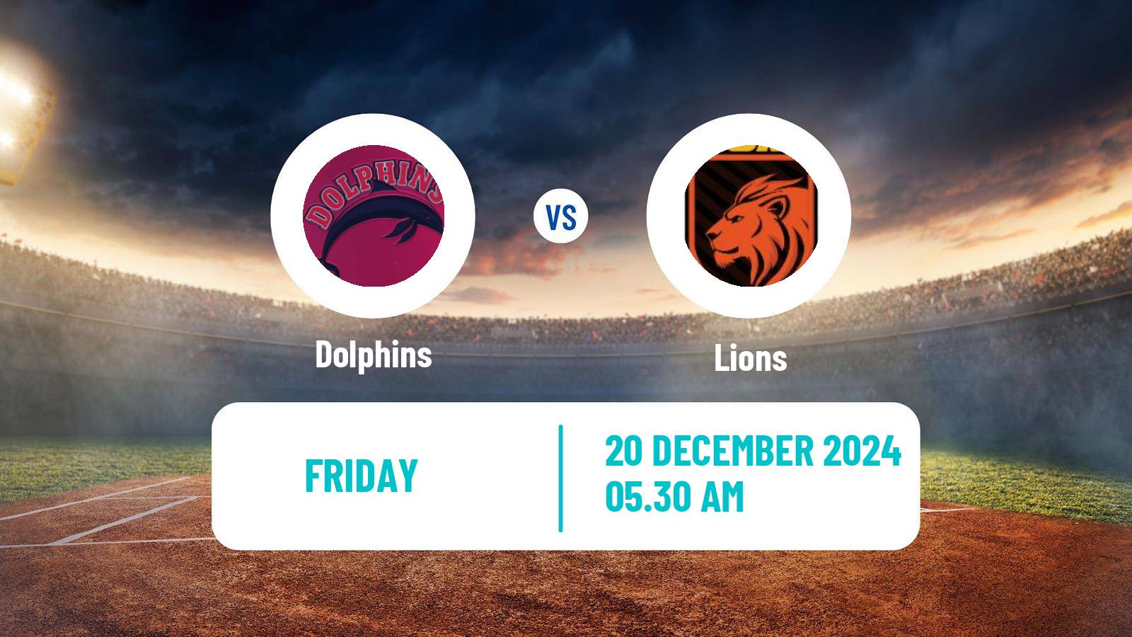 Cricket Pakistan Champions T20 Cup Dolphins - Lions