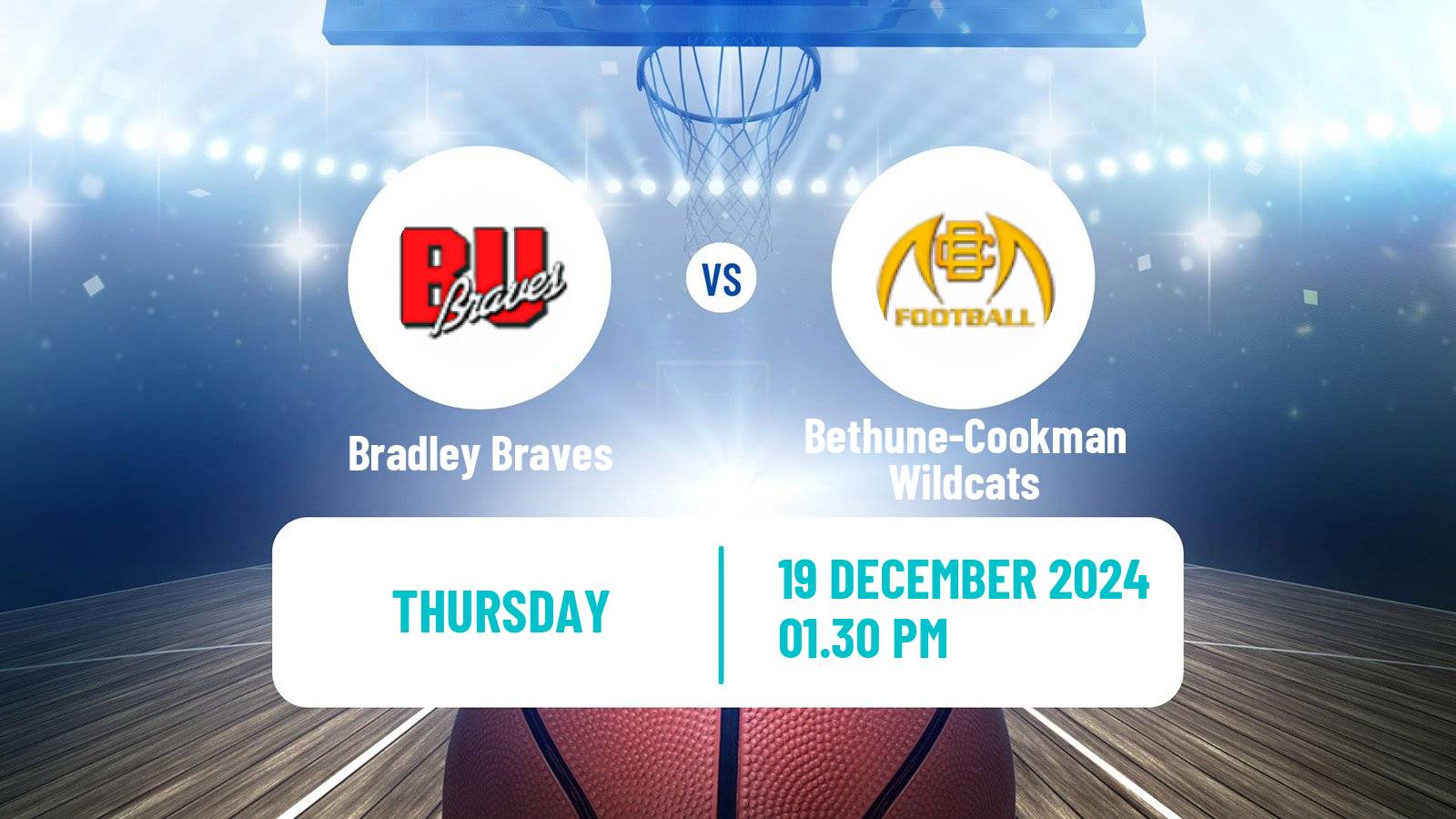 Basketball NCAA College Basketball Women Bradley Braves - Bethune-Cookman Wildcats