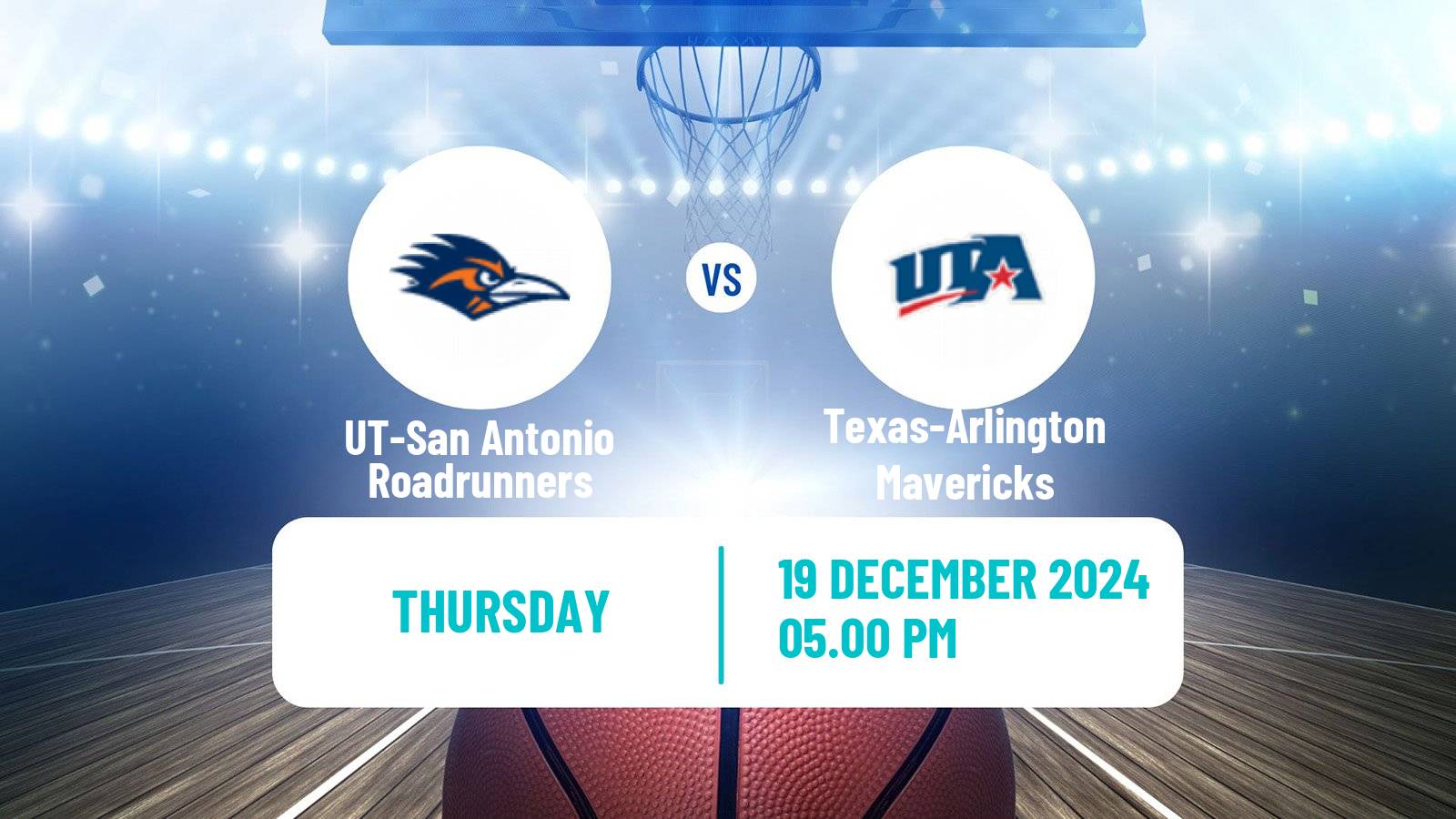 Basketball NCAA College Basketball Women UT-San Antonio Roadrunners - Texas-Arlington Mavericks