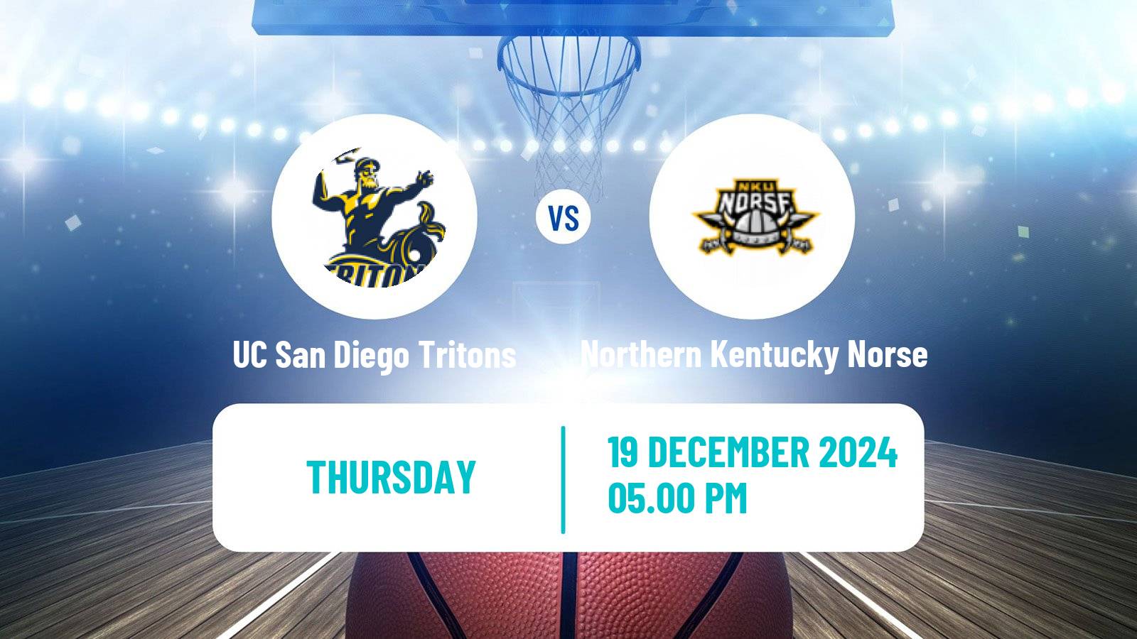 Basketball NCAA College Basketball Women UC San Diego Tritons - Northern Kentucky Norse