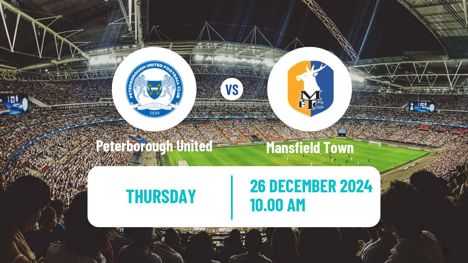 Soccer English League One Peterborough United - Mansfield Town