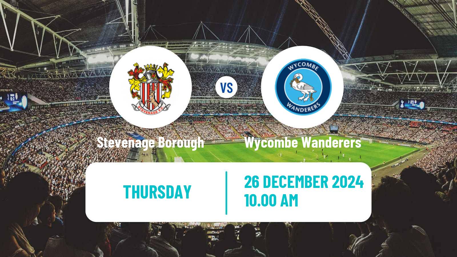 Soccer English League One Stevenage Borough - Wycombe Wanderers