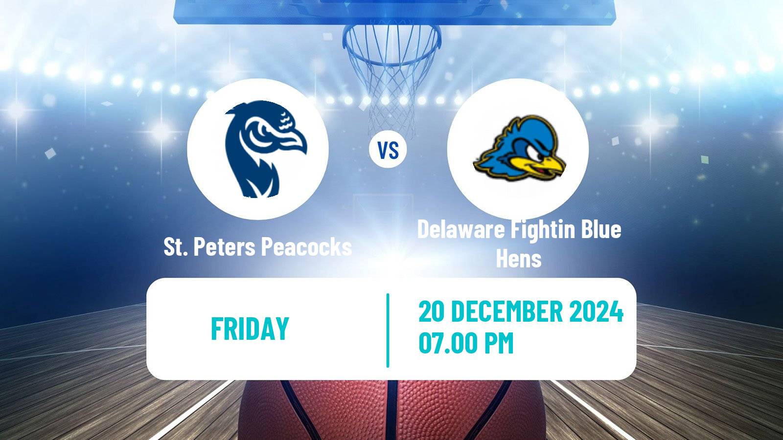 Basketball NCAA College Basketball St. Peters Peacocks - Delaware Fightin Blue Hens