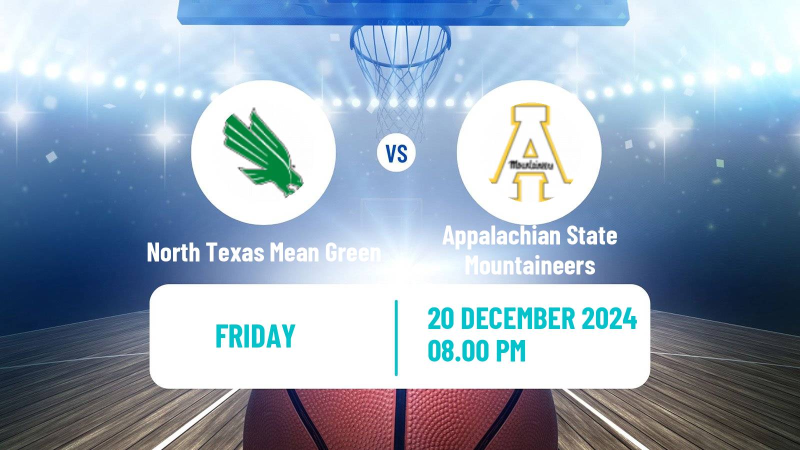 Basketball NCAA College Basketball North Texas Mean Green - Appalachian State Mountaineers