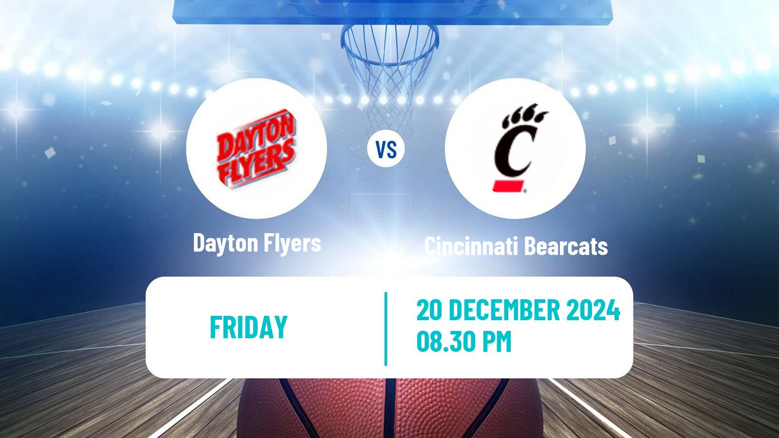 Basketball NCAA College Basketball Dayton Flyers - Cincinnati Bearcats