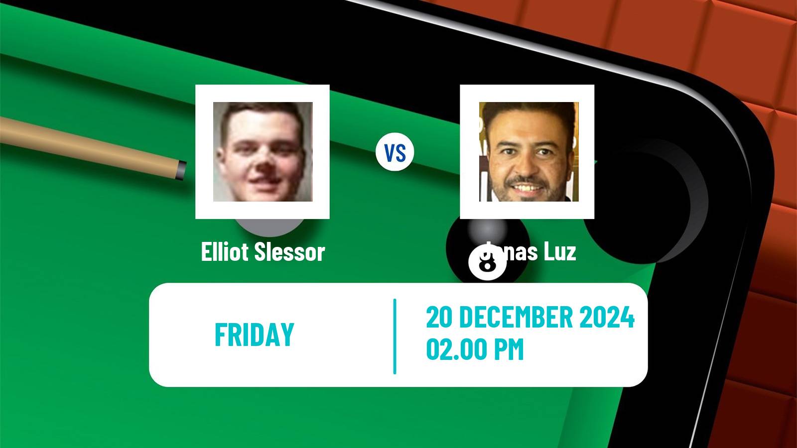 Snooker World Open Elliot Slessor - Jonas Luz