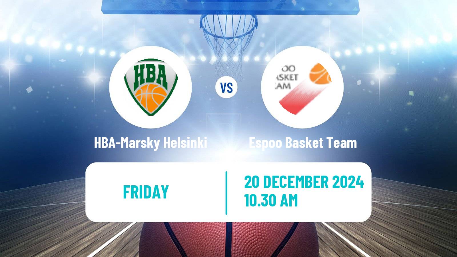 Basketball Finnish Korisliiga Women HBA-Marsky Helsinki - Espoo Basket Team