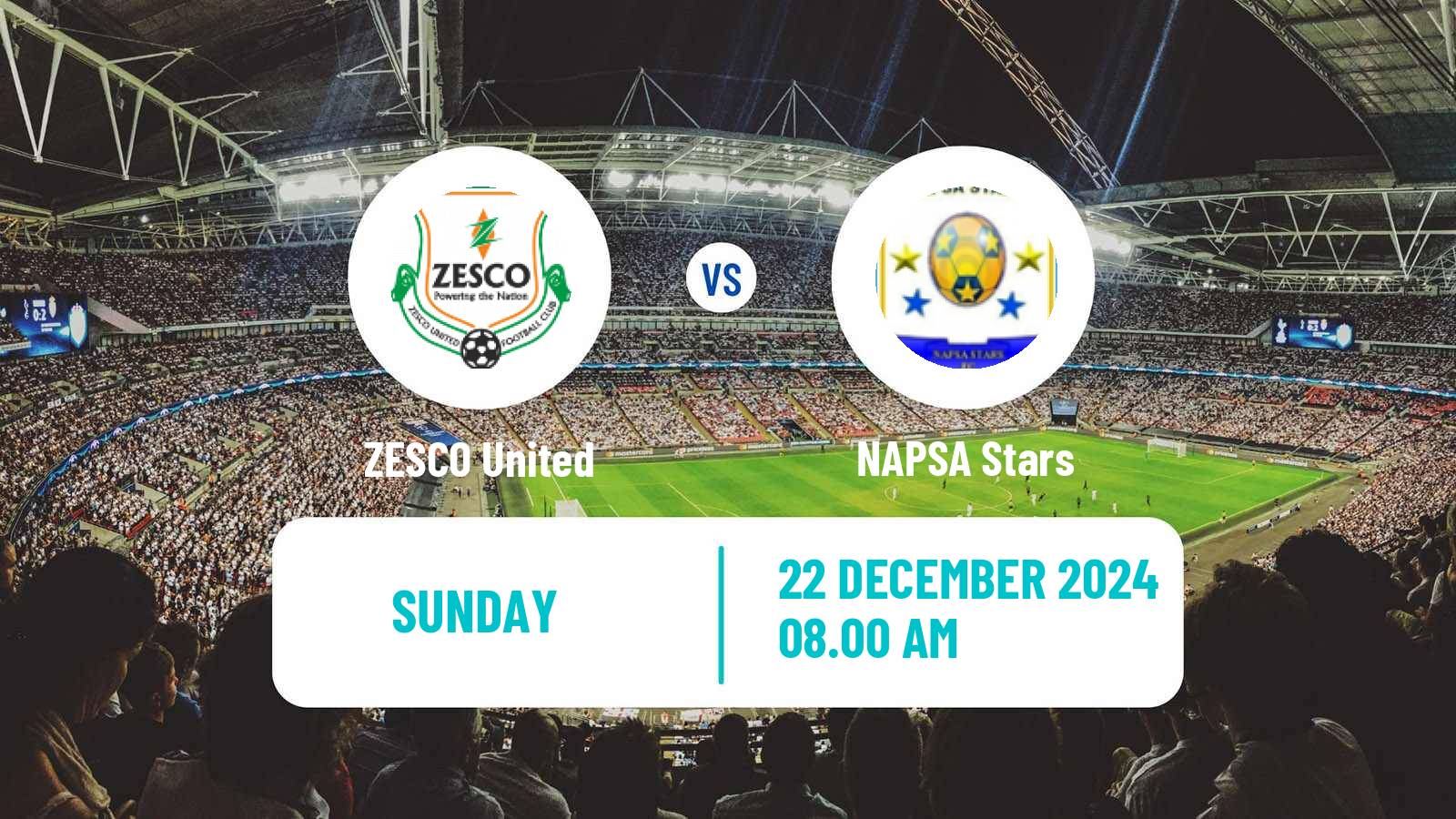 Soccer Zambian Premier League ZESCO United - NAPSA Stars