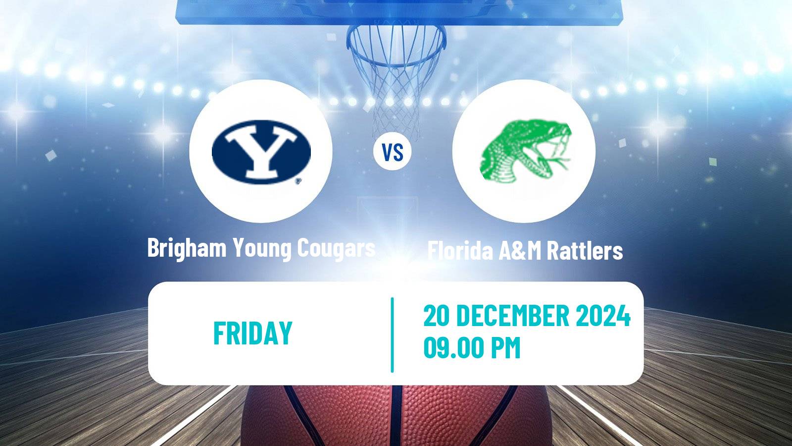 Basketball NCAA College Basketball Brigham Young Cougars - Florida A&M Rattlers